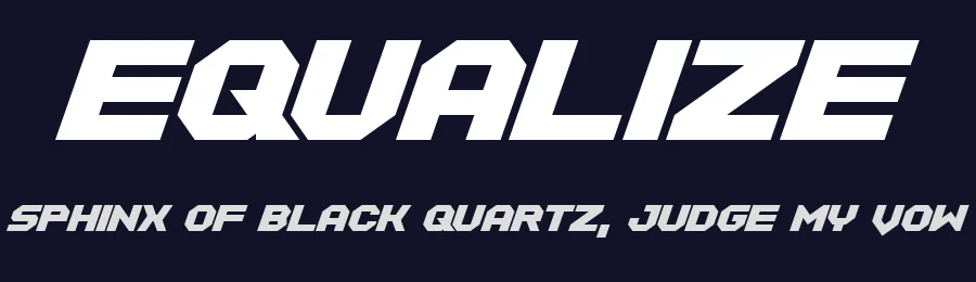 Equalize by Chequered Ink — Display Font — thumbnail 2