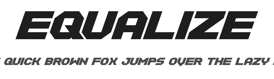 Equalize by Chequered Ink — Display Font