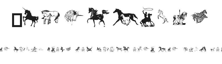 Equestrian by Darrian Lynx — Dingbats Font