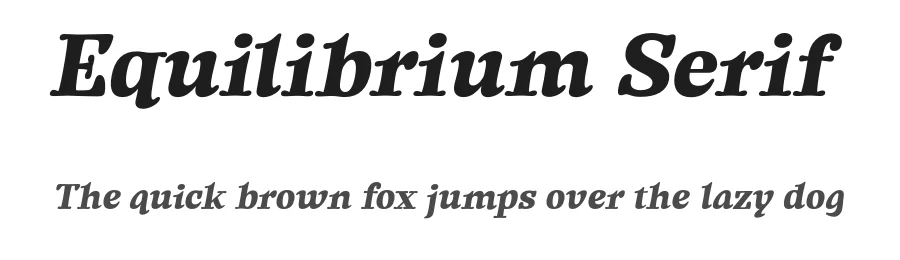 Equilibrium Serif