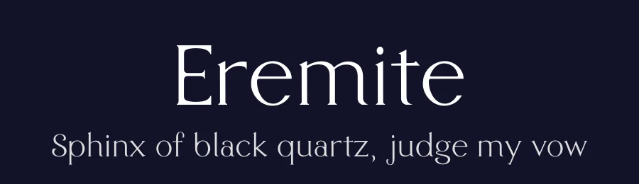 Eremite by Perdita Goodenow — Serif Font — thumbnail 2