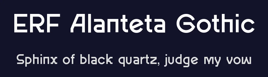 ERF Alanteta Gothic by Eka Rifqi Setiawan — Sans Serif Font — thumbnail 2