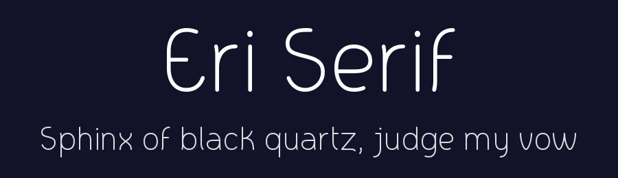 Eri Serif by Carlos Barbosa — Sans Serif Font — thumbnail 2