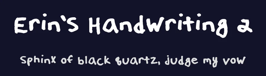 Erin's Handwriting 2 by Erin Loper — Script Handwritten Font — thumbnail 2