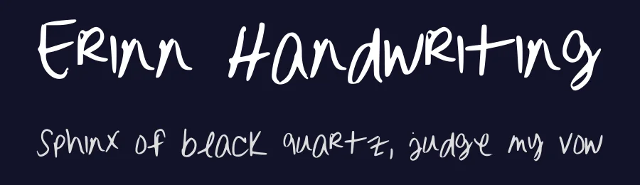 Erinn Handwriting by Erin Ockimey — Script Handwritten Font — thumbnail 2