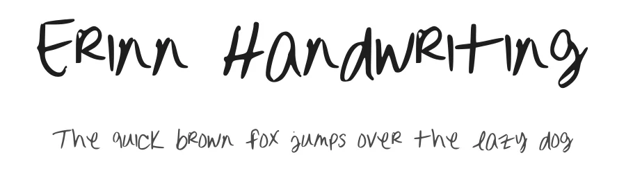 Erinn Handwriting