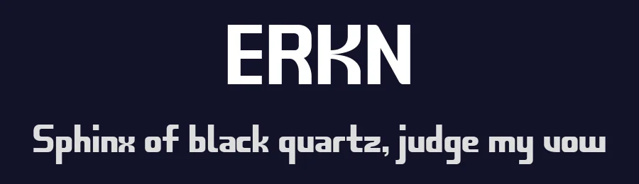ERKN by YTY Digital TypeFoundry — Sans Serif Font — thumbnail 2