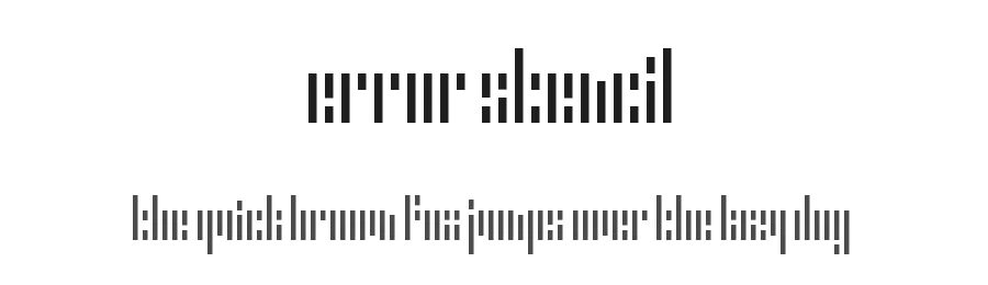 Error Stencil by Isaac González — Display Font