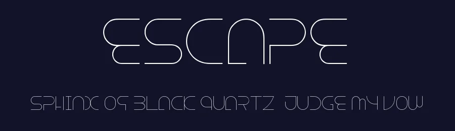 Escape by Isaac K — Decorative Font — thumbnail 2