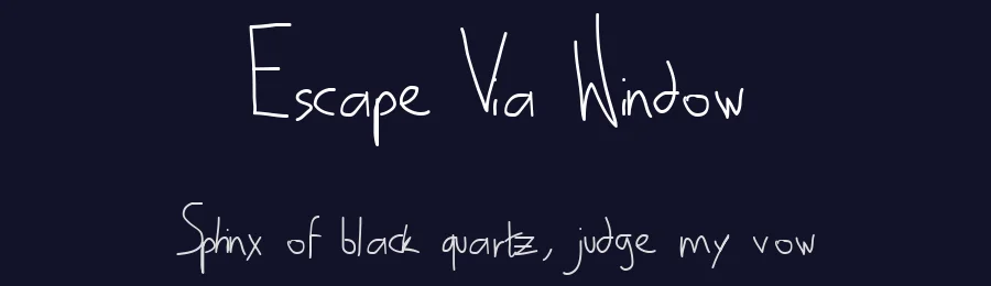 Escape Via Window by Joseph Fox — Script Handwritten Font — thumbnail 2