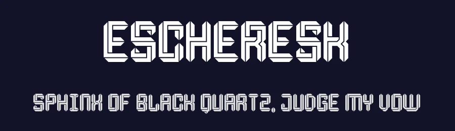 Escheresk by Tobias Sommer — Display Font — thumbnail 2