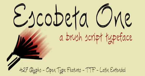 Escobeta One Font by Fernando Haro โ Script Handwritten Font