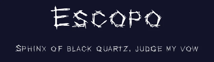 Escopo by Miguel Boveto — Decorative Font — thumbnail 2