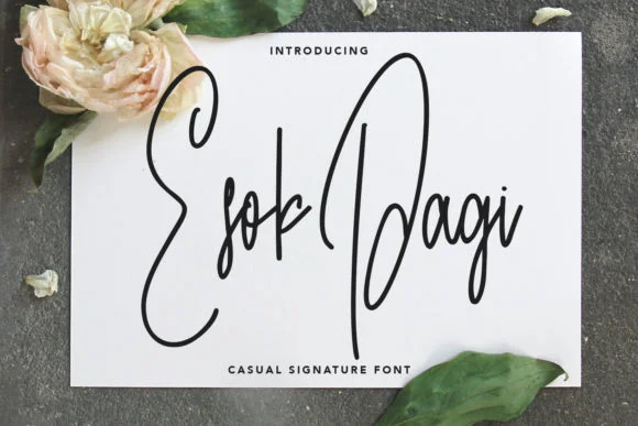 Esok Pagi Font by Maulana Creative — Script Handwritten Font