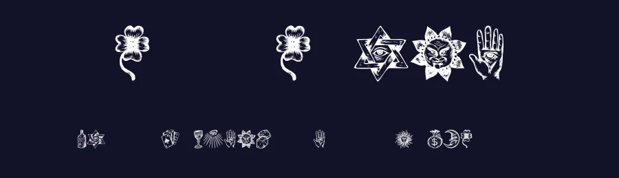 Esoterica by Vladimir Nikolic — Dingbats Font — thumbnail 2