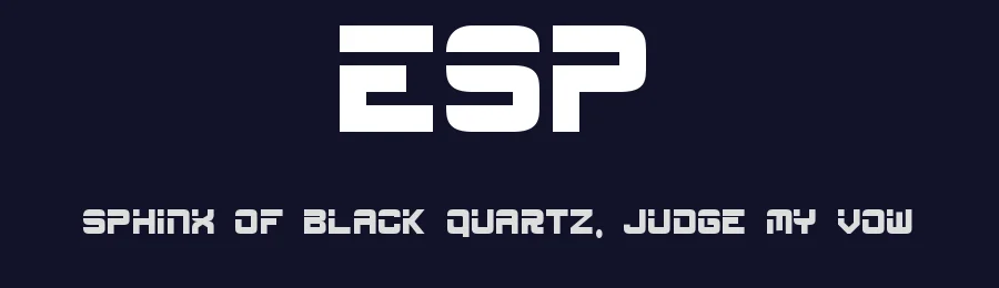 ESP by Nick A. Lynch — Display Font — thumbnail 2