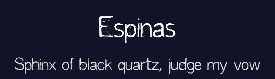 Espinas by Herve — Decorative Font — thumbnail 2