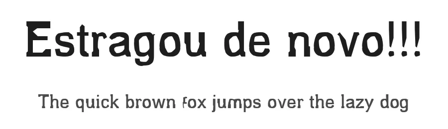 Estragou de novo!!!