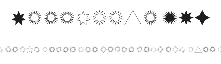 Estrellas TFB by zanatlija — Dingbats Font