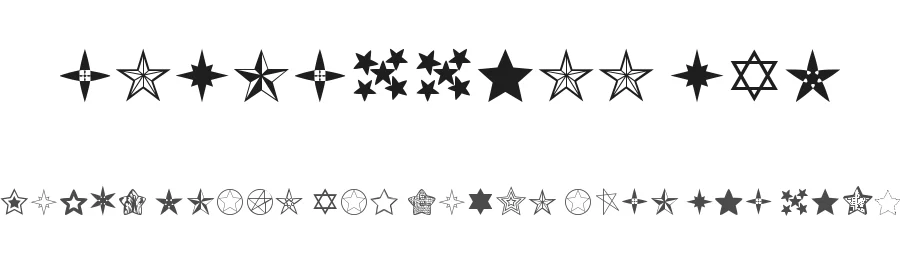 Estrellass TFB by zanatlija — Dingbats Font