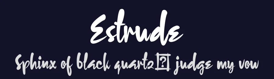 Estrude by Ahmad Zulfikar Ali — Script Handwritten Font — thumbnail 2