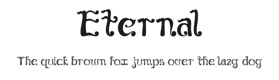 Eternal by DKV 18 ISI Surakarta — Decorative Font