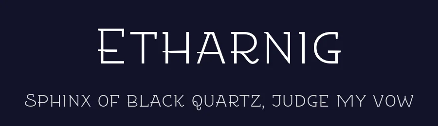 Etharnig by gluk — Decorative Font — thumbnail 2