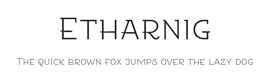 Etharnig by gluk — Decorative Font