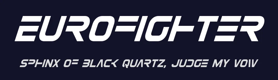 Eurofighter by Iconian Fonts — Display Font — thumbnail 2