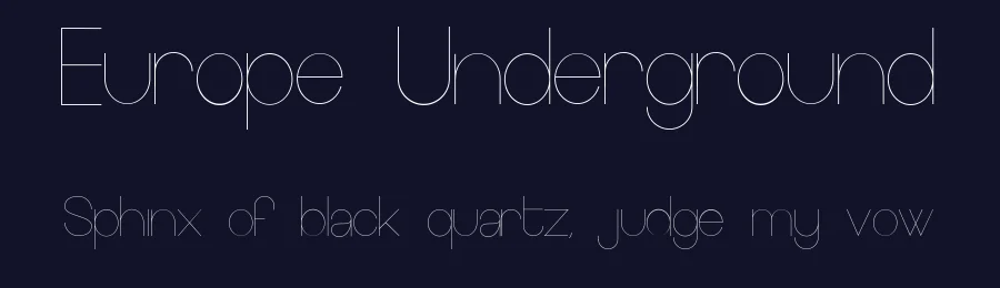 Europe Underground by Måns Grebäck — Sans Serif Font — thumbnail 2