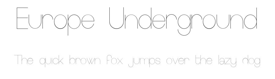 Europe Underground by Måns Grebäck — Sans Serif Font