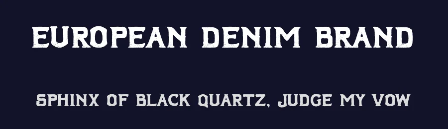 European Denim Brand by Woodcutter — Decorative Font — thumbnail 2