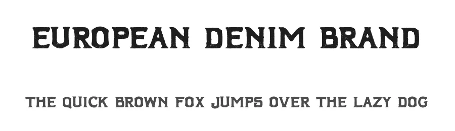 European Denim Brand by Woodcutter — Decorative Font