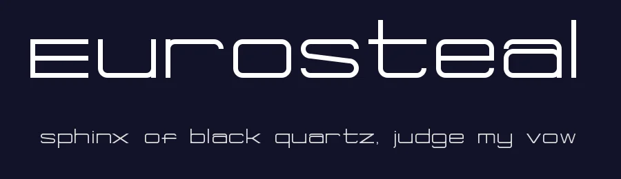 Eurosteal by Neoqueto — Display Font — thumbnail 2