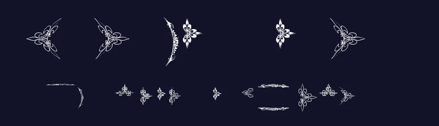 Eutemia Ornaments by Bolt Cutter Design-Industrial Strength — Dingbats Font — thumbnail 2