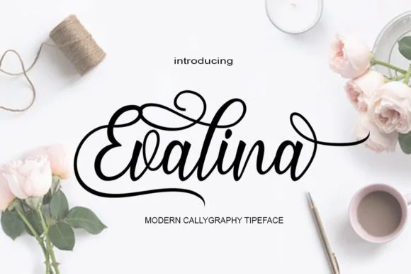 Evalina Font by AzzamStudio — Script Handwritten Font