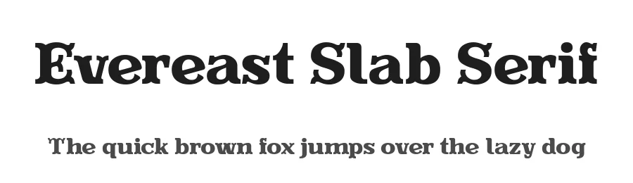 Evereast Slab Serif