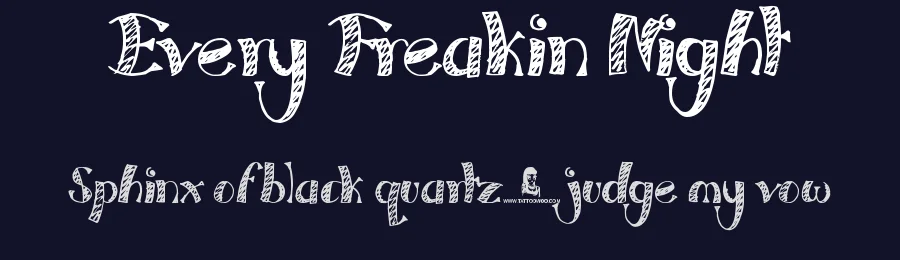 Every Freakin Night by JSH creates — Decorative Font — thumbnail 2