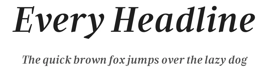 Every Headline by Anita Jürgeleit — Serif Font