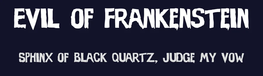 Evil of Frankenstein by Brain Eaters Font Co. — Decorative Font — thumbnail 2