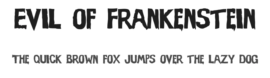 Evil of Frankenstein by Brain Eaters Font Co. — Decorative Font