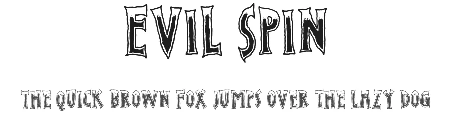 Evil Spin by Pizzadude — Decorative Font