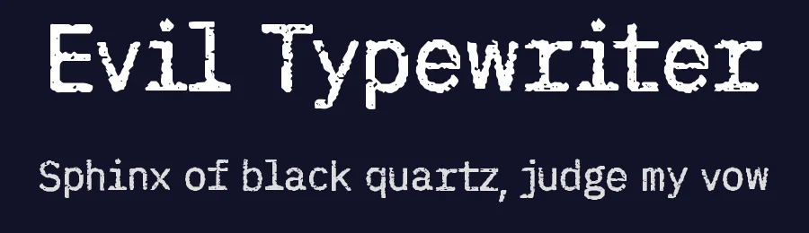 Evil Typewriter by creativetacos — Decorative Font — thumbnail 2