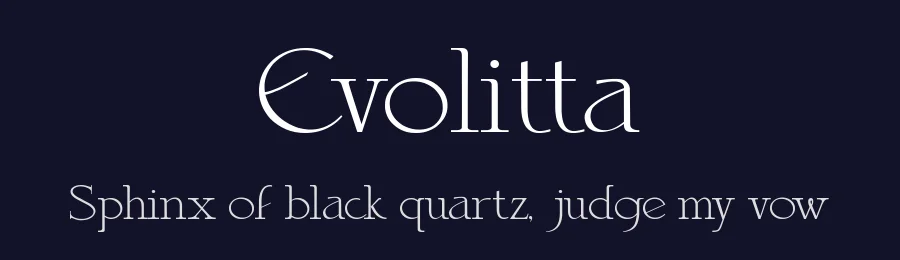 Evolitta by zamjump — Serif Font — thumbnail 2