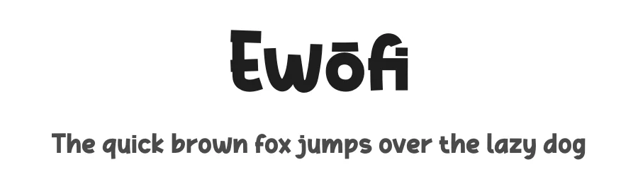 Ewofi by twinletter — Decorative Font