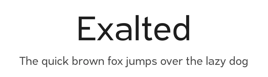 Exalted by Zafara Studios — Sans Serif Font