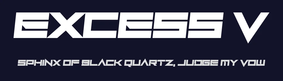 Excess V by Chequered Ink — Display Font — thumbnail 2
