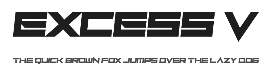 Excess V by Chequered Ink — Display Font