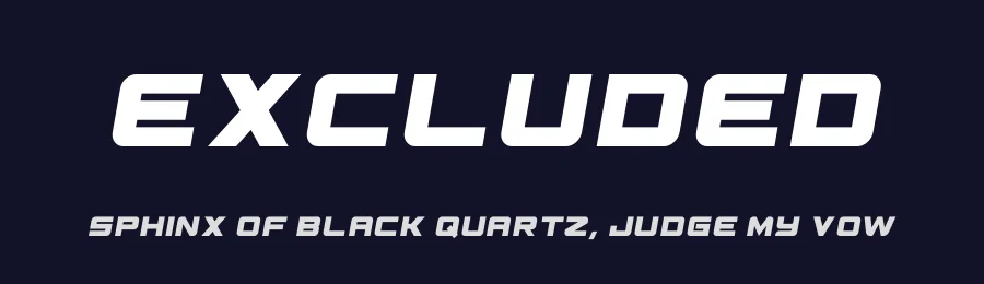 Excluded by Foyez Uddin — Sans Serif Font — thumbnail 2
