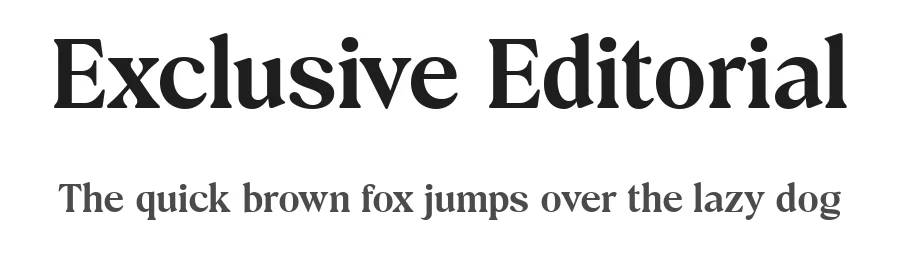 Exclusive Editorial